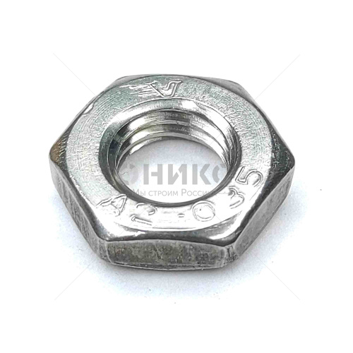 DIN 439 Гайка низкая шестигранная с фаской левая резьба нержавеющая сталь А2 М20 - Оникс